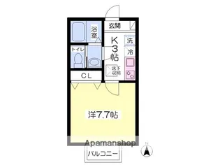 ドマーニ東大宮【102号室】の間取り