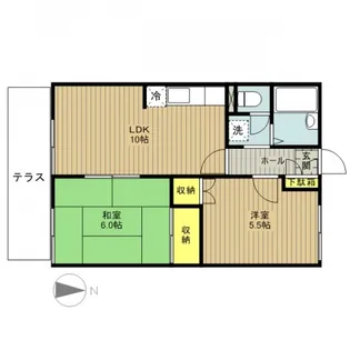 グランハイム黒須【103号室号室】の間取り