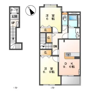 ユニバーサイド【2階】の間取り