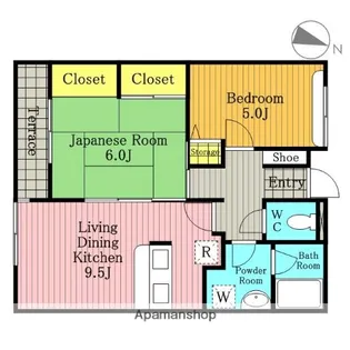 上ノ台パークサイド【3階】の間取り