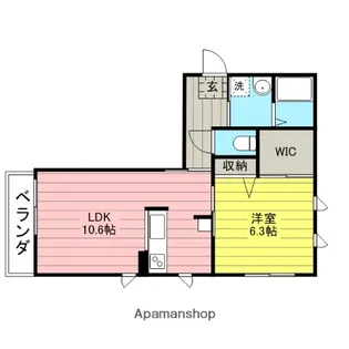 フォレスト北原【201号室】の間取り