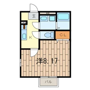 アムール プリエ【201号室号室】の間取り
