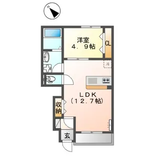 NOUVELLE VAGUE(ヌーベル・バーグ)【1階】の間取り