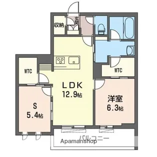 アンソレイエ【2階】の間取り