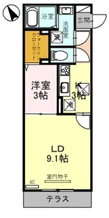 グラセフル【205号室】の間取り