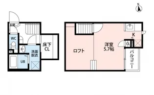 埼玉県さいたま市見沼区大字小深作【アパート】の間取り
