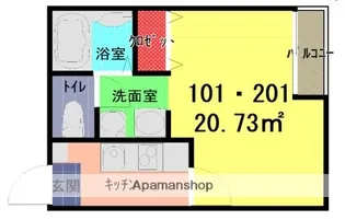 リベルテ大和田【2階】の間取り