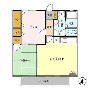 パティオ大宮【2階】の間取り