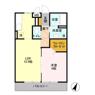 スカイシティ・ベルテ【2階】の間取り