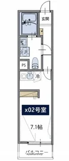 ソレイユ七里【1階】の間取り