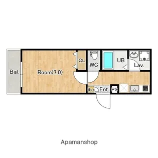 ジーメゾン島町イゾラ【1階】の間取り