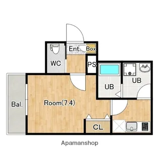 ジーメゾン島町イゾラ【2階】の間取り