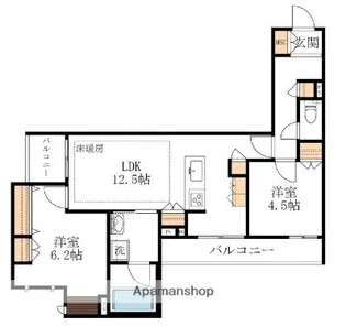 ルミナスガーデン東大宮【203号室】の間取り