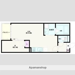 JACK MARUGASAKIⅠ【1階】の間取り