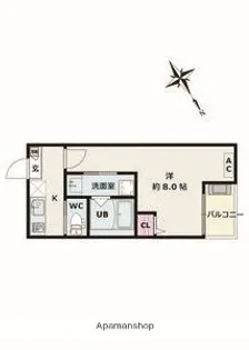 JACK MARUGASAKIⅡ【2階】の間取り