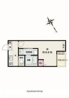 JACK MARUGASAKIⅡ【102号室】の間取り