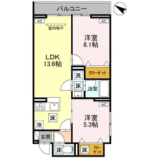 奈月ヒルズ【1階】の間取り