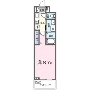ヒカルサさいたま宮原【3階】の間取り