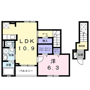 カーサ・ヴェルデ【2階】の間取り