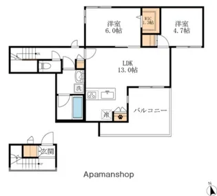 casa clair【2階】の間取り