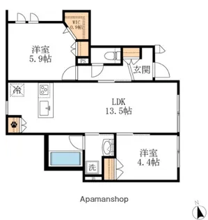 casa clair【1階】の間取り