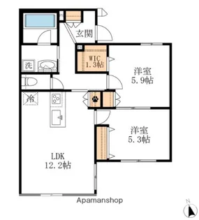 casa clair【1階】の間取り