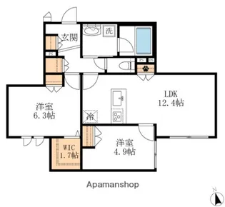 casa clair【1階】の間取り