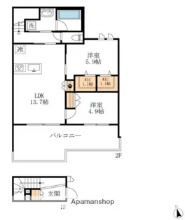 casa clair【2階】の間取り