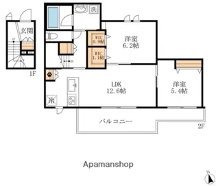 casa clair【2階】の間取り