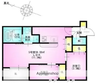 REGALEST KB 土呂駅前【1階】の間取り