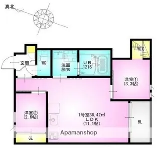 REGALEST KB 土呂駅前【2階】の間取り