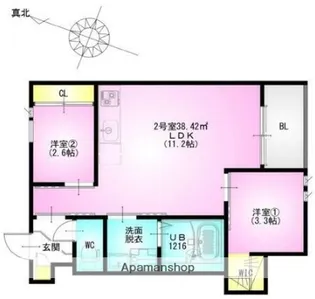 REGALEST K B 土呂駅前【2階】の間取り