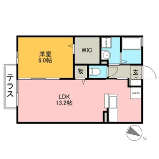 メルヴェーユK A【2階】の間取り