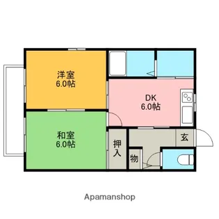ダイアコート伊代【201号室】の間取り
