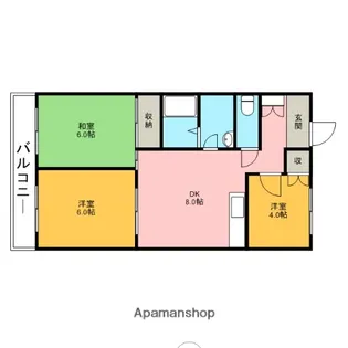 サクシードベル来夢館【4階】の間取り