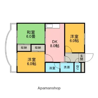マンション根岸【2階】の間取り