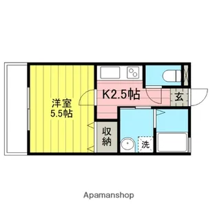 ウイングス東大宮【103号室】の間取り