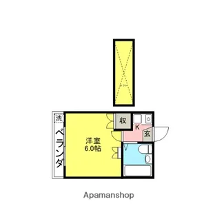 ムーンパレス【201号室】の間取り