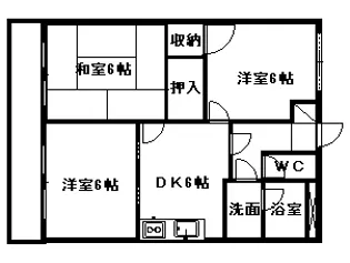 エコーハイツ【00201号室】の間取り