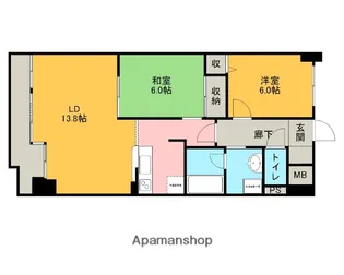 ロマーナ伍番館【4階】の間取り