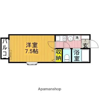クルージュA【101号室】の間取り