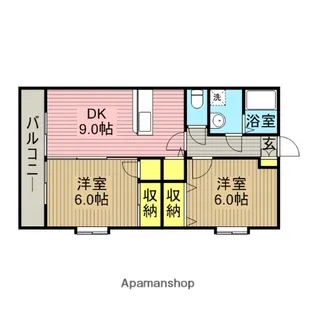 ユーエスハイムⅤ【203号室】の間取り