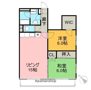 リーベン上尾【507号室】の間取り