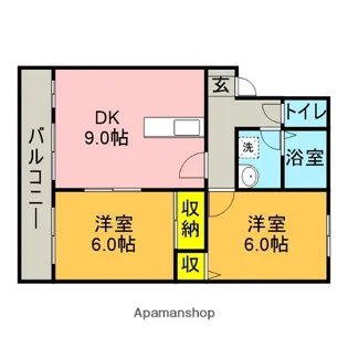 ボナール【205号室】の間取り