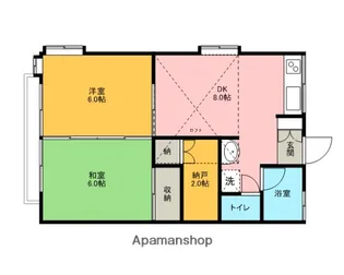 ハイクオリティハイツらん【2階】の間取り