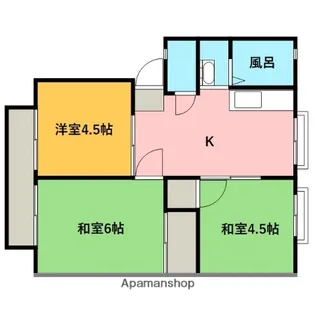 コットデュノール【102号室】の間取り