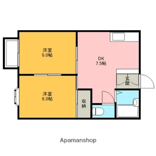 フレシール【202号室】の間取り