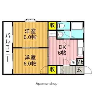 グリーンハイツ長島【3階】の間取り