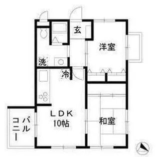 サン・アップマンション【2階】の間取り
