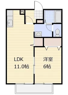 グランドガーデンOMIYA【102号室号室】の間取り